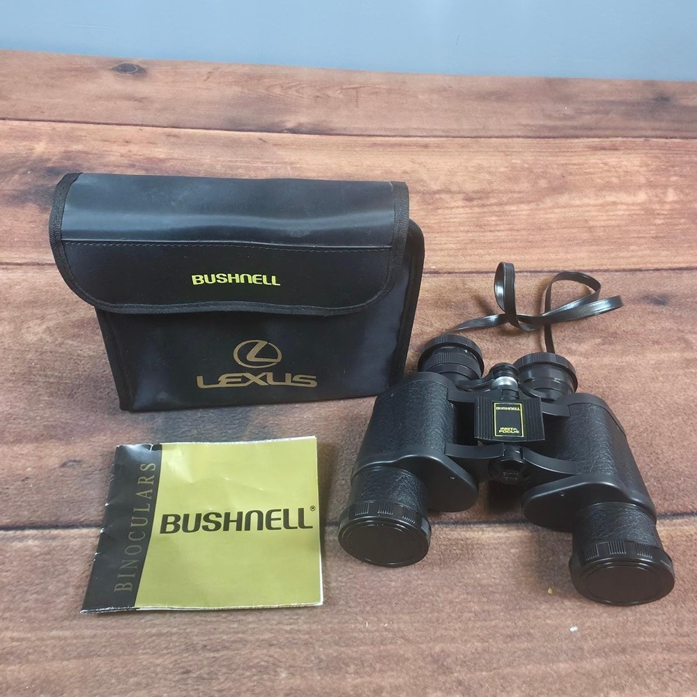 Bushnell Binoculars Black Good Insta-Focus 7x35 Lexus Case 8 Degree Field